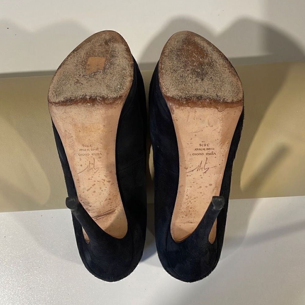 Giuseppe Zanotti Black Suede Pumps Size 38.5 - Picture 8 of 9